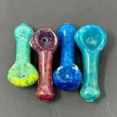 2.5 in. Mixed Frit Spoon Hand Pipe