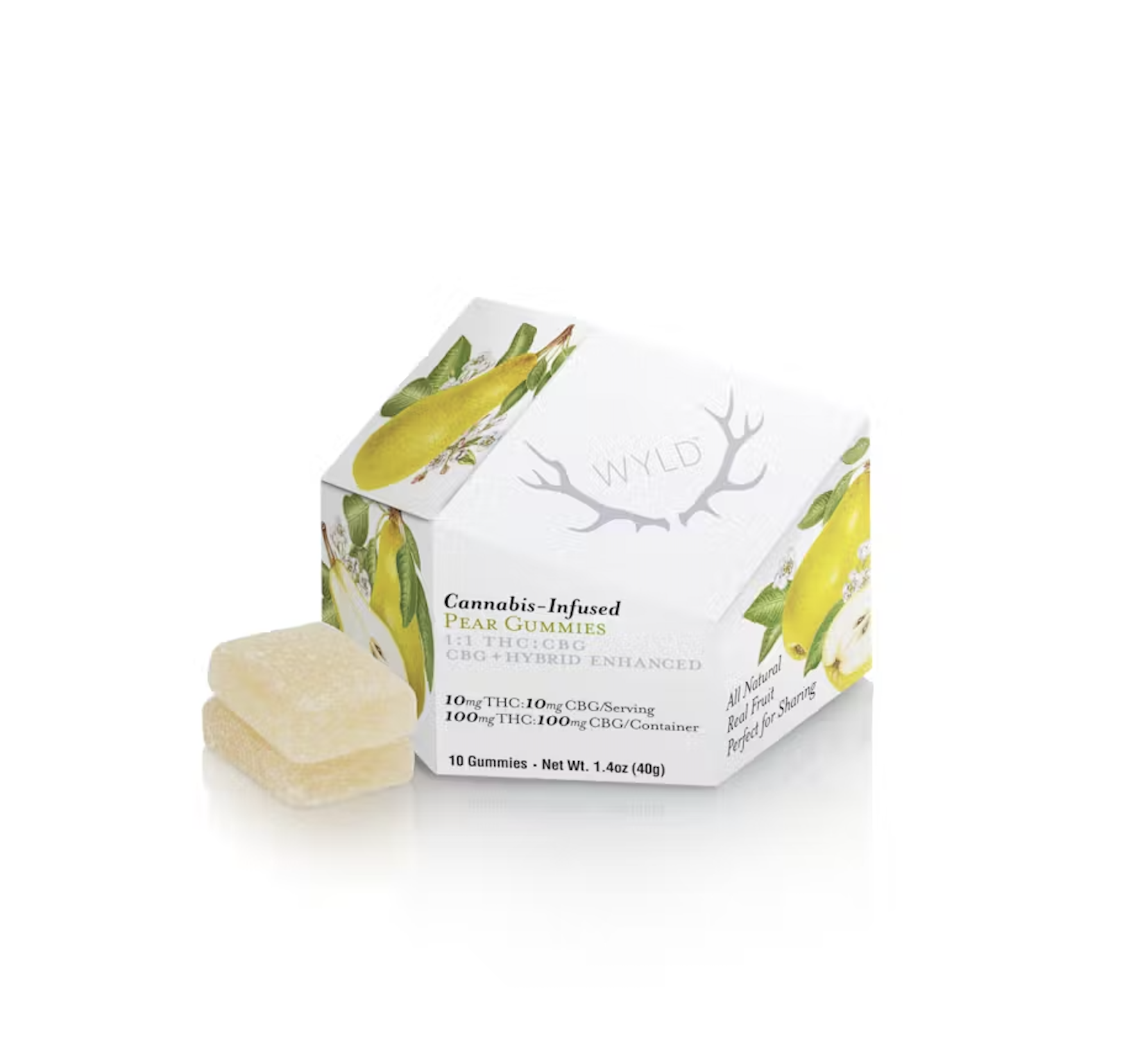Gummies1:1 THC:CBG 100mg 10pk - Pear (H)