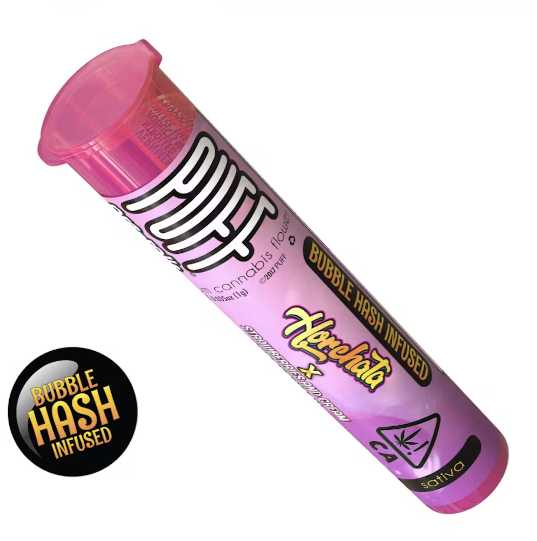 Puff Bubble Hash Infused Preroll 1g - Horchata x Strawberries and Cream (S)