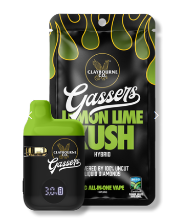 Claybourne Co. Liquid Diamond Gassers All-In-One 1g - Lemon Lime Kush (H)