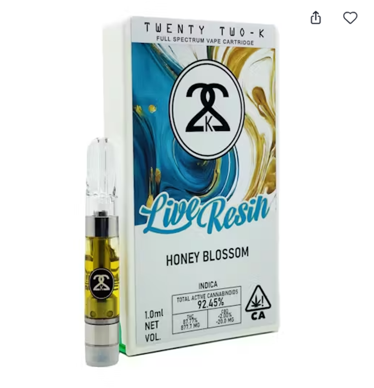 22K - Honey Blossom - LIVE RESIN - 1 Gram