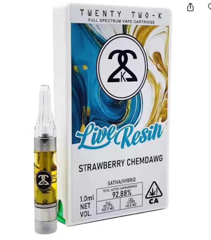 22K - Strawberry Chemdawg - LIVE RESIN - 1 Gram