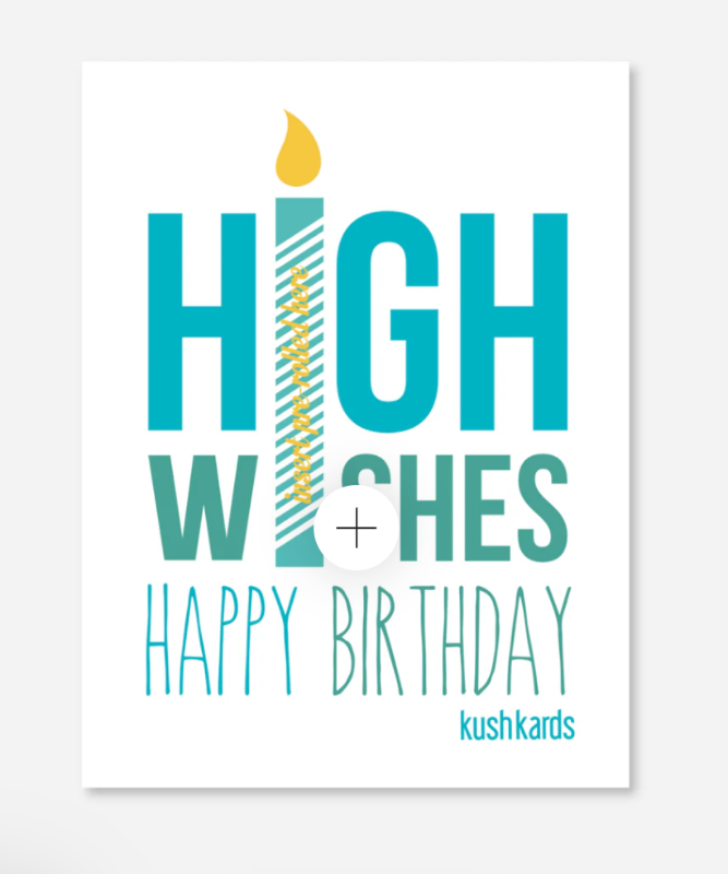 Kush Kards High Wishes Birthday Card