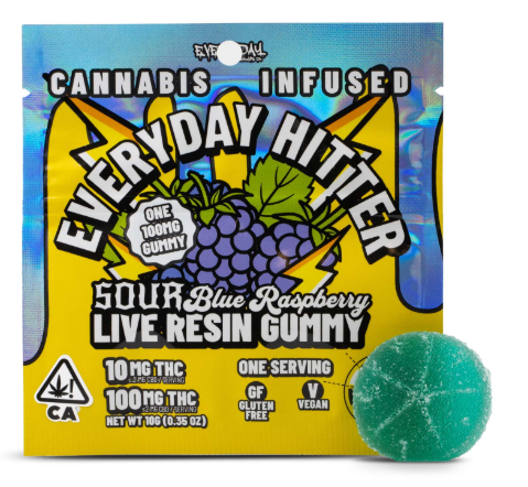 Everyday Hitter - Sour Blue Raspberry - Gummies - 1pc - 100mg