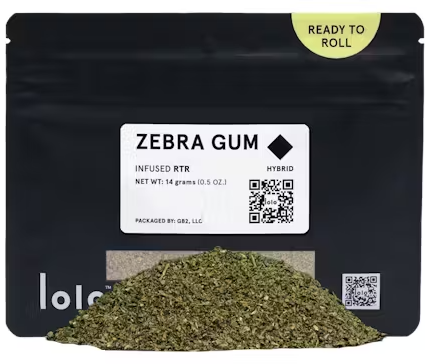 14g Zebra Gum Infused Ready to Roll - Lolo