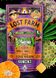 Lost Farm x Alien Labs - Live Resin - Orange N' Dreams - Gemini - Fruit Chews CBN - 100mg