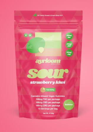 Ayrloom | Edible | Gummies - Sour Strawberry Kiwi | 100mg