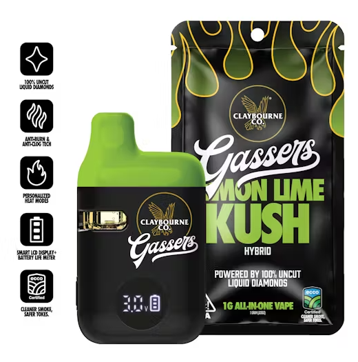 Claybourne Gassers All In One 1g Lemon Lime Kush