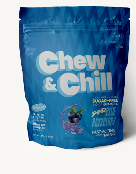 Chew & Chill | Edible - Sour Blue Razzberry | 100mg