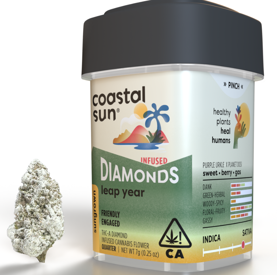 Diamond Infused Flower Quarter Leap