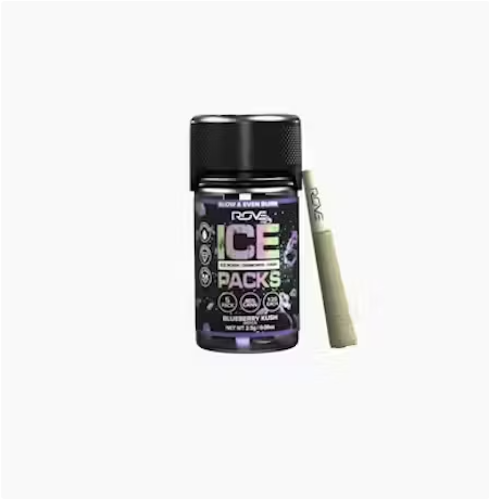 Apple Fritter 0.5g 5pk Ice Packs Rosin, Diamond, Hash Infused Prerolls