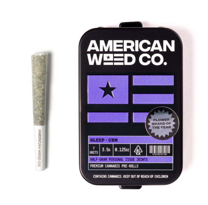 American Weed Co - Preroll: Lavender Dream CBN Infused (7-pack)