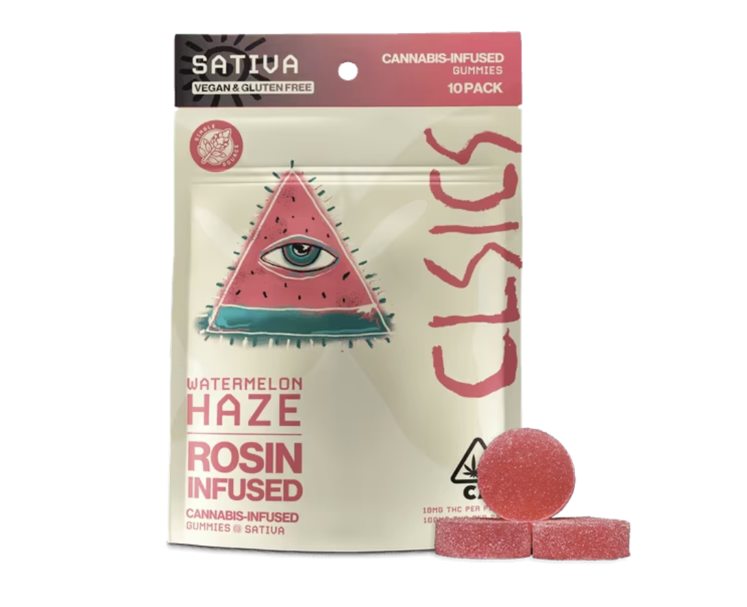 Watermelon Haze (S) Live Rosin Gummies 100mg