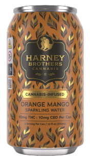 Orange Mango 10mg Sparkling Water Can | Harney Brothers