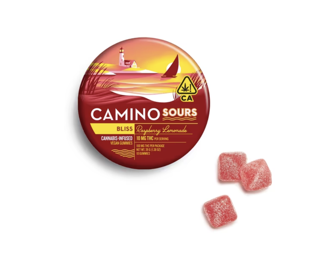 Camino "Bliss" Sour Gummies 10pk 100mg - Raspberry Lemonade (H)