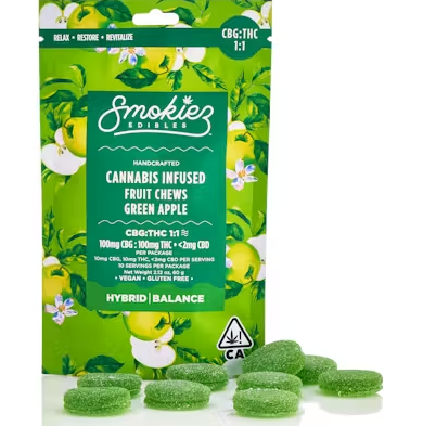 Smokiez - Edibles - CBG 1:1 Green Apple - 100MG