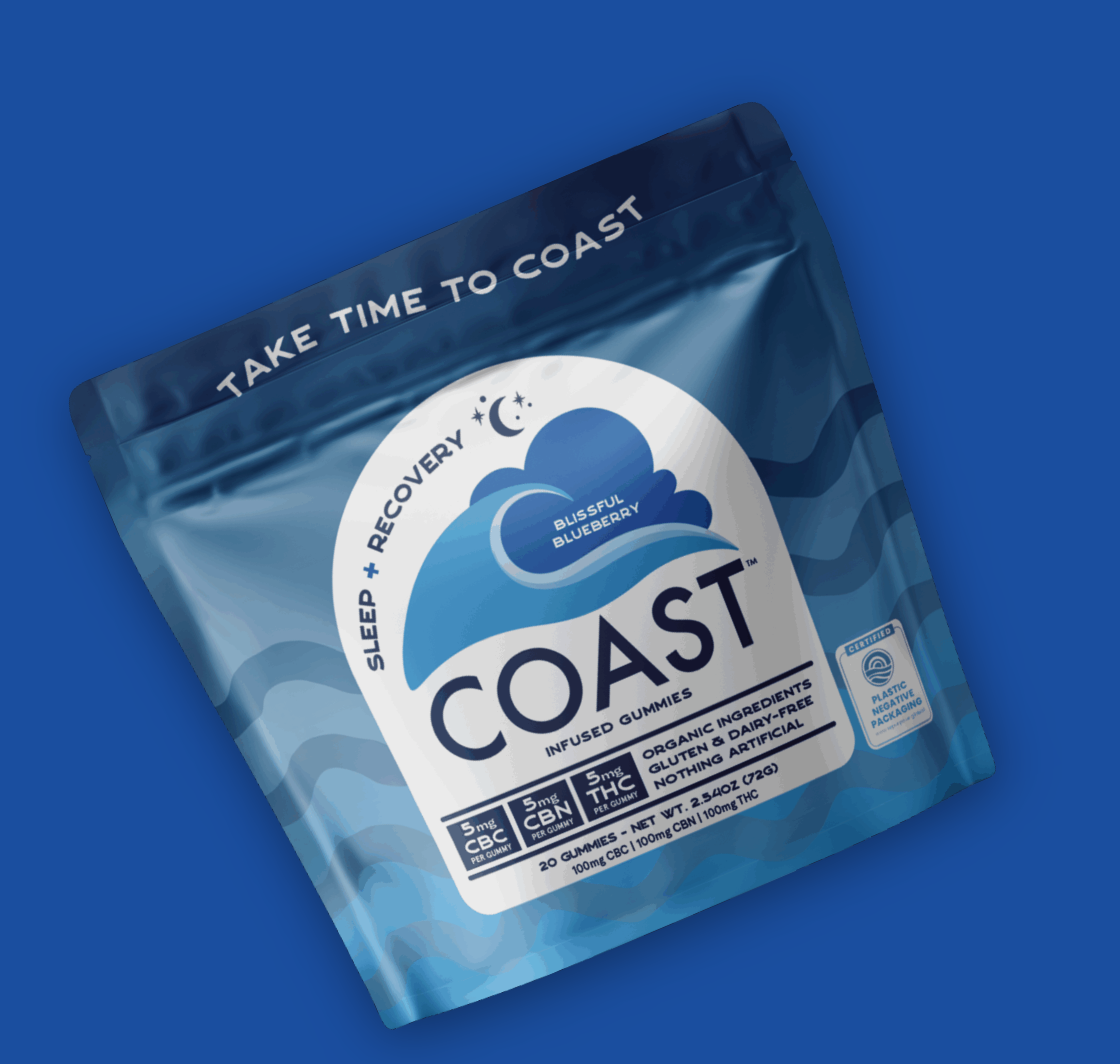 Coast 20pk Soft Lozenge Blissful Blueberry CBC:CBN 1:1:1