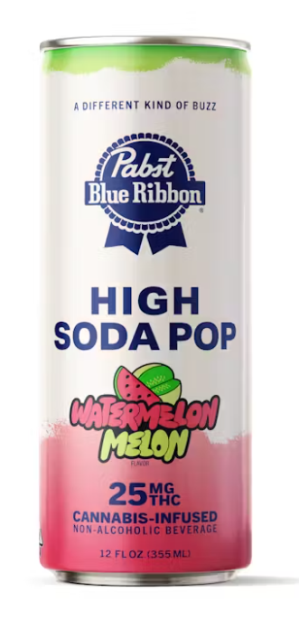 Pabst Blue Ribbon - Seltzer - Watermelon Melon - Drink - 12oz - 25mg
