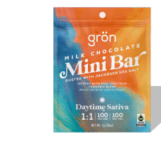 Gron | Edibles | DAYTIME SATIVA - Milk Chocolate Mini Bar | 100mg, 10