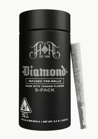 Heavy Hitters - Preroll: Sour Bubba (Diamond Infused 5 pack)