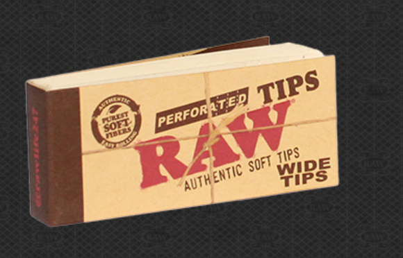 RAW | WIDE Perforated Rolling Tips | 50 ct.