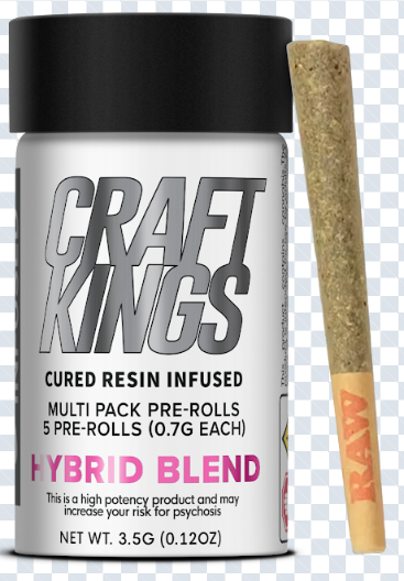 Pre Roll | Infused | Craft Kings | Hybrid Blend | 5pk