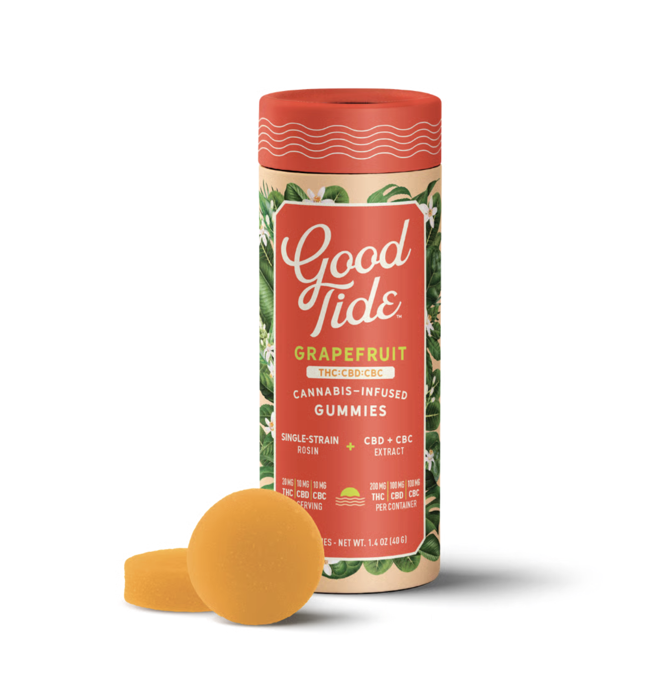 Grapefruit "Blissful" (S) 1:1:1 THC:CBD:CBC Solventless Hash Rosin GUMMIES