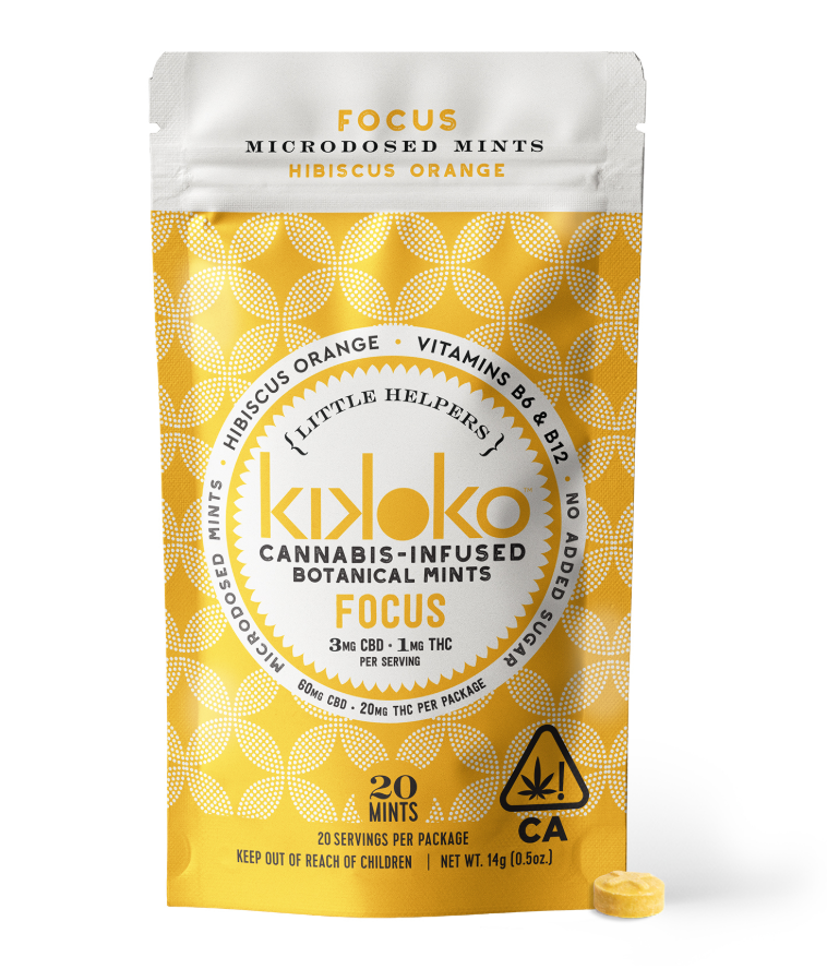 Edible: Focus Hibiscus Orange (3:1 CBD:THC Mints) - 100mg
