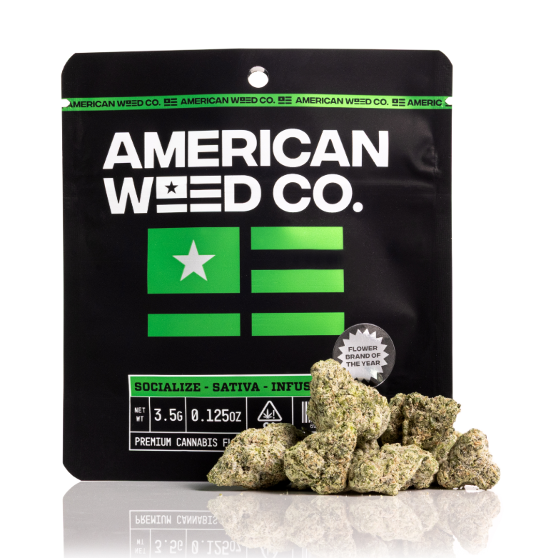 American Weed Co - Flower: Lemon Haze (Diamond Infused)