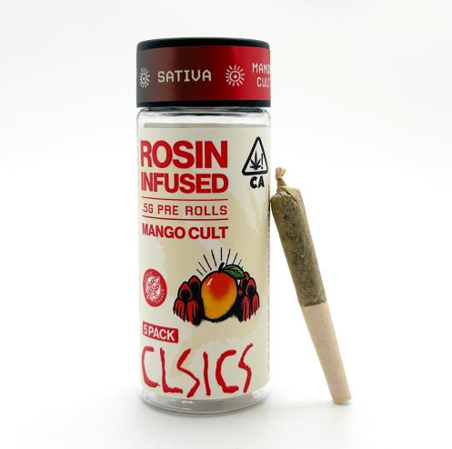 CLSICS Rosin Infused Preroll 5pk 2.5g - Mango Cult (S)