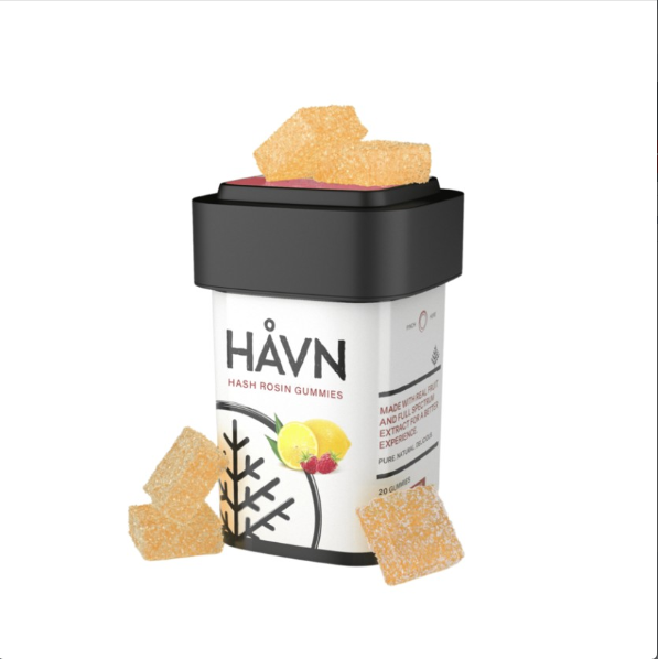 HAVN Raspberry Lemonade Hash Rosin Gummies 25mg 5pk (V/GF)