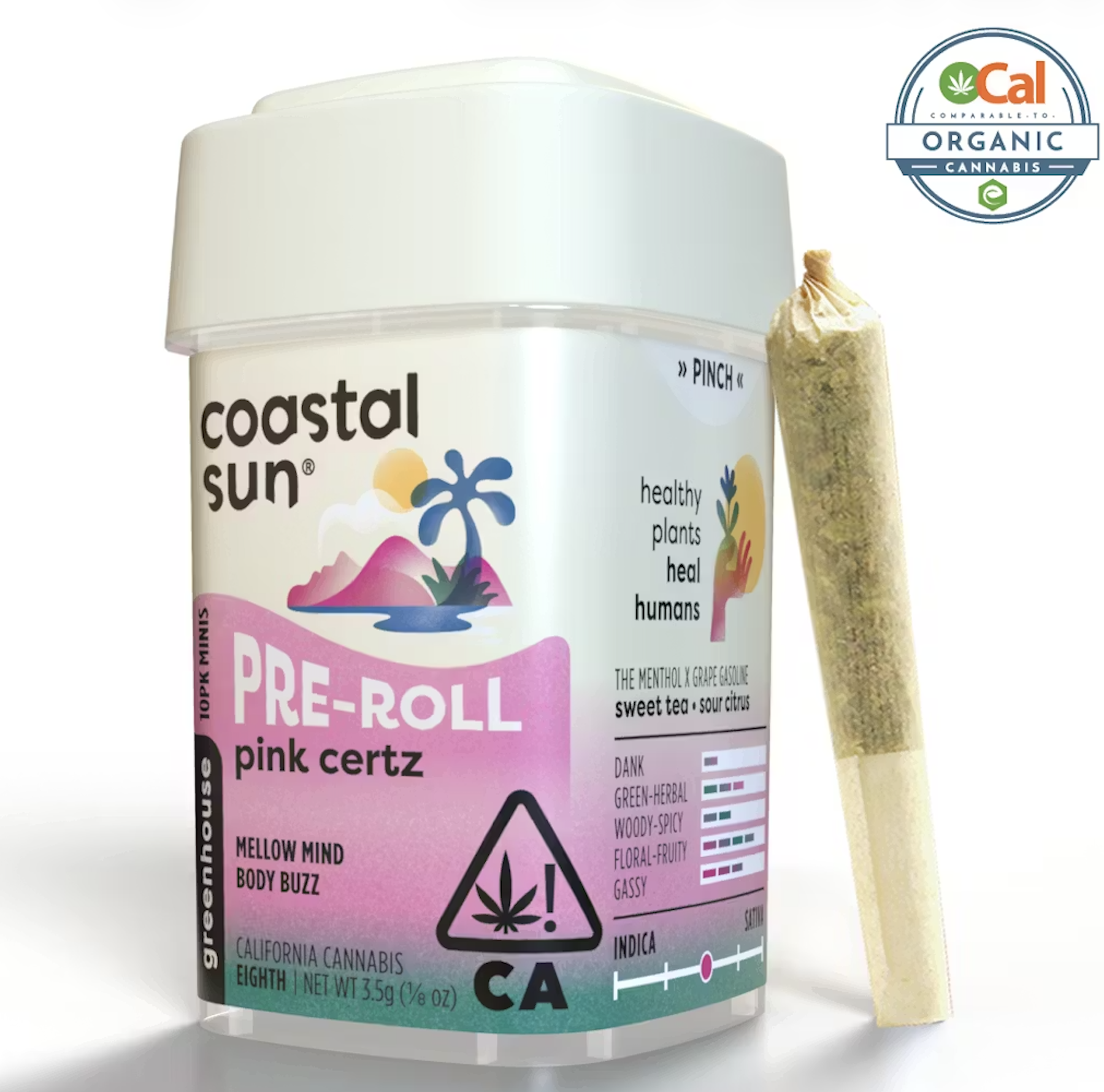 Coastal Sun Greenhouse Preroll 10pk 3.5g - Pink Certz (H)