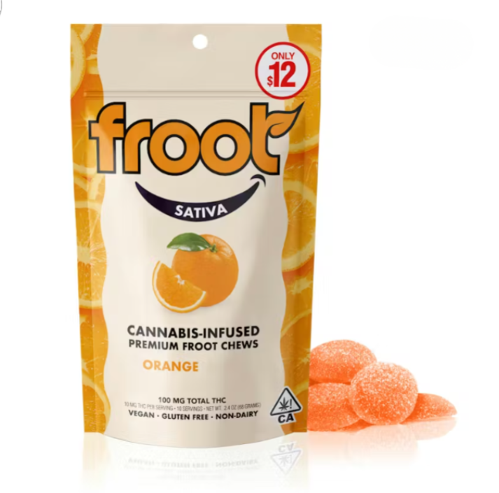 Froot Gummies 10pc 100mg - Orange (S)