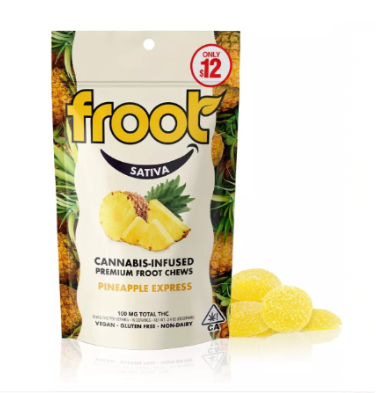 Froot Gummies 10pc 100mg - Pineapple (S)