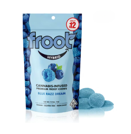 Froot Gummies 10pc 100mg - Blue Razz Dream (H)