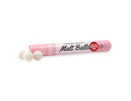 Malt Balls 10pc 100mg - Strawberry White Chocolate