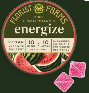 Florist Farms | Energize | Edible - Sour Watermelon | 100mg