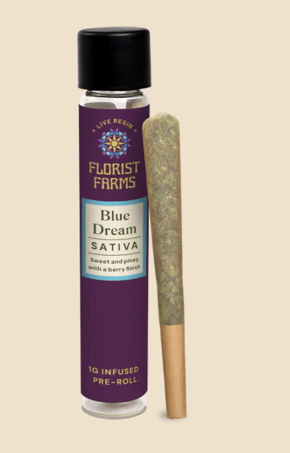 Florist Farms | Live Resin Infused | Pre-Roll - Blue Dream | 1g