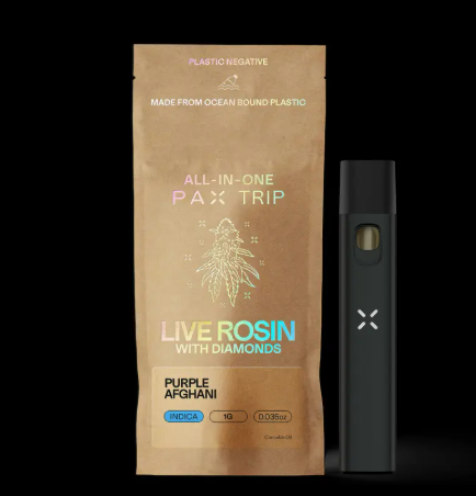 Pax | Live Rosin With Diamonds | AIO Vape - Purple Afghani | 1g