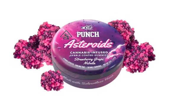 Punch - Asteroids - Strawberry Grape Nebula - Pebble Gummy - 10pk -100mg
