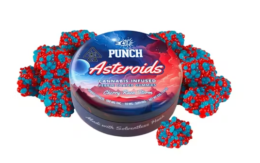 Punch - Asteroids - Cherry Razz Storm - Pebble Gummy - 10pk -100mg