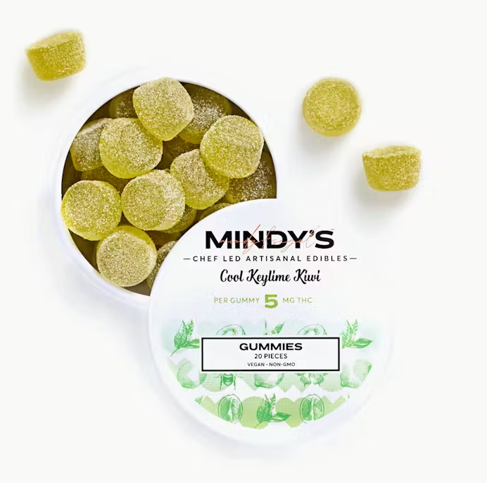 Mindy's Cool Keylime Kiwi 20pk 100mg Gummies (V/GF)