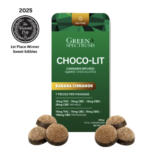 Banana Choco-Lit 10mg Chocolates 7 Pack | Green Spectrums