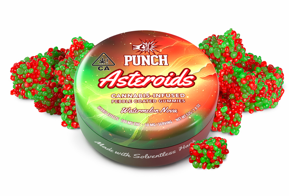 Punch - Edible: Watermelon Nova Asteroids (Solventless 10-Pack) - 100mg