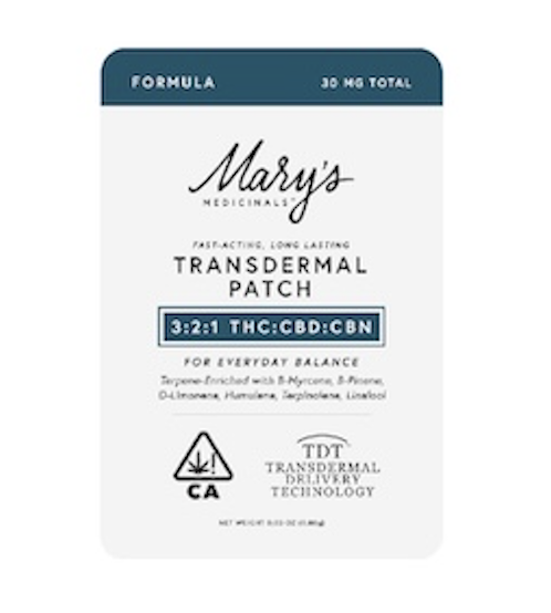 Mary's Medicinal Transdermal Patch - Formula 3:2:1 THC:CBD:CBN