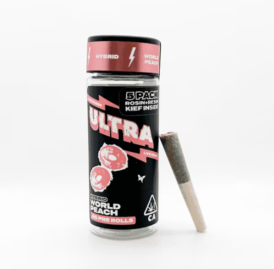 Ultra Infused Preroll 5pk 2.5g - World Peach (H)