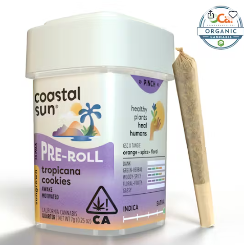 Coastal Sun Greenhouse Preroll 14pk 7g - Tropicana Cherry (S)