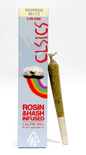 Preroll: Trifecta - Rainbow Beltz (Rosin  Hash Infused)