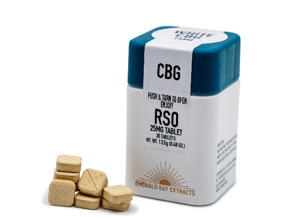RSO Tablets 25mg 40pk - White CBG
