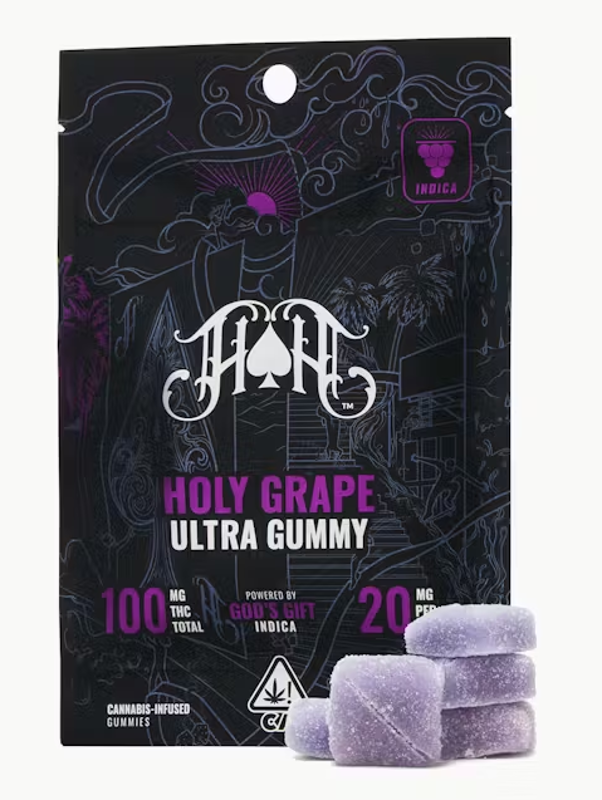 Heavy Hitters - Holy Grape - Indica - Ultra Pure Gummies - 100mg